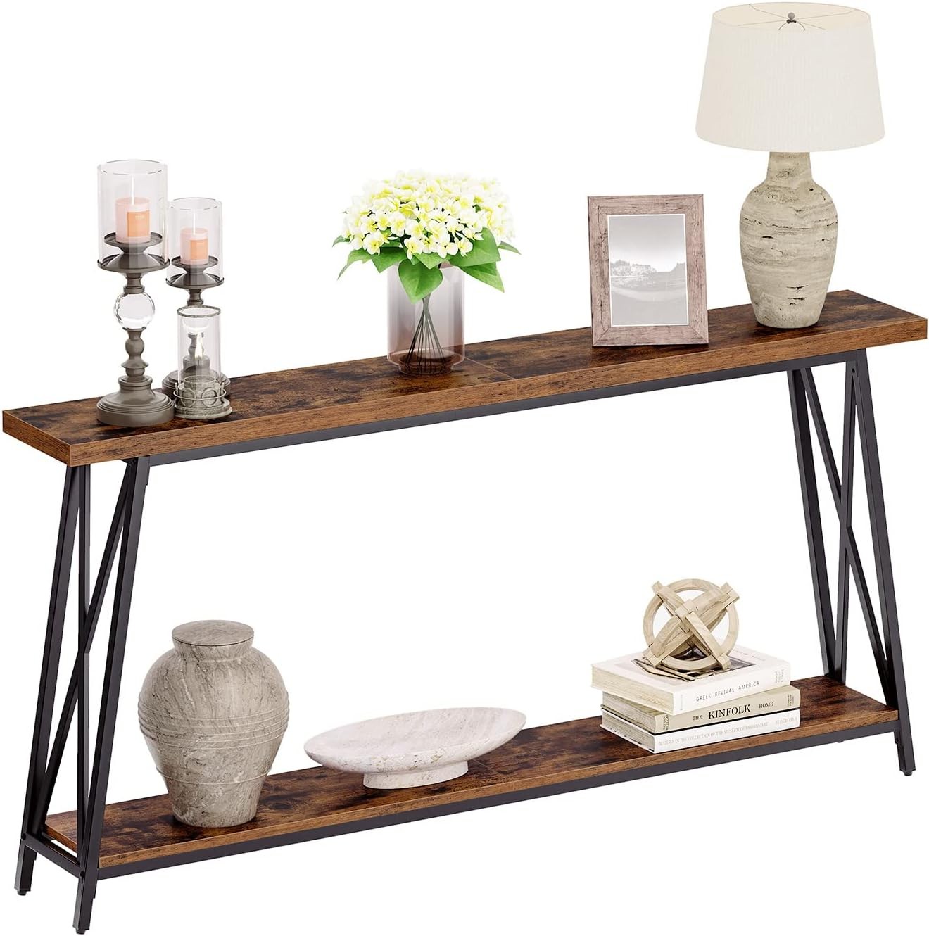 Console Table for Entryway, 63″ Industrial Entryway Table, Extra