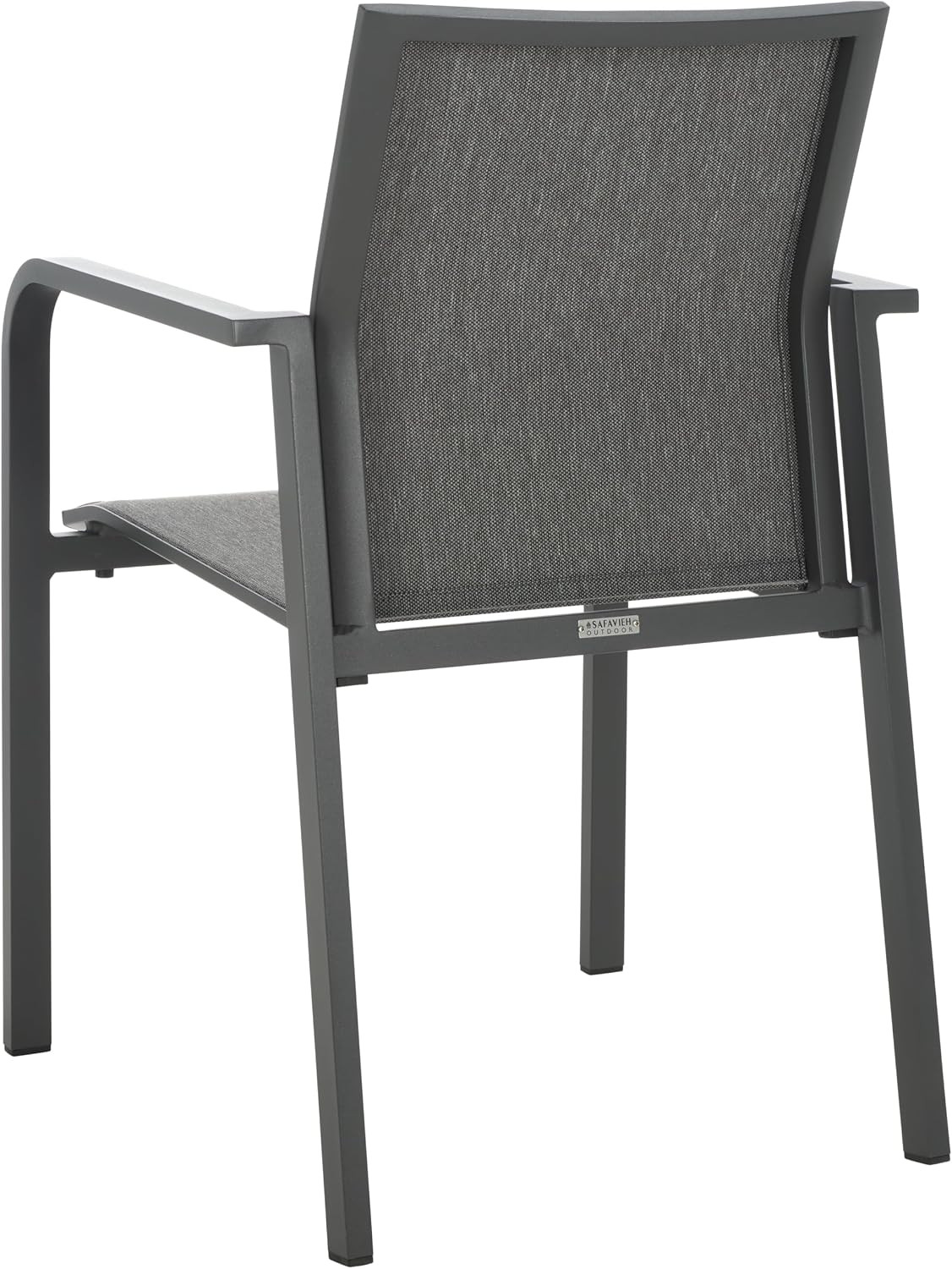 SAFAVIEH Outdoor Patio Furniture Dexter Grey Armchair Set of 2 (Fully Assembled)
