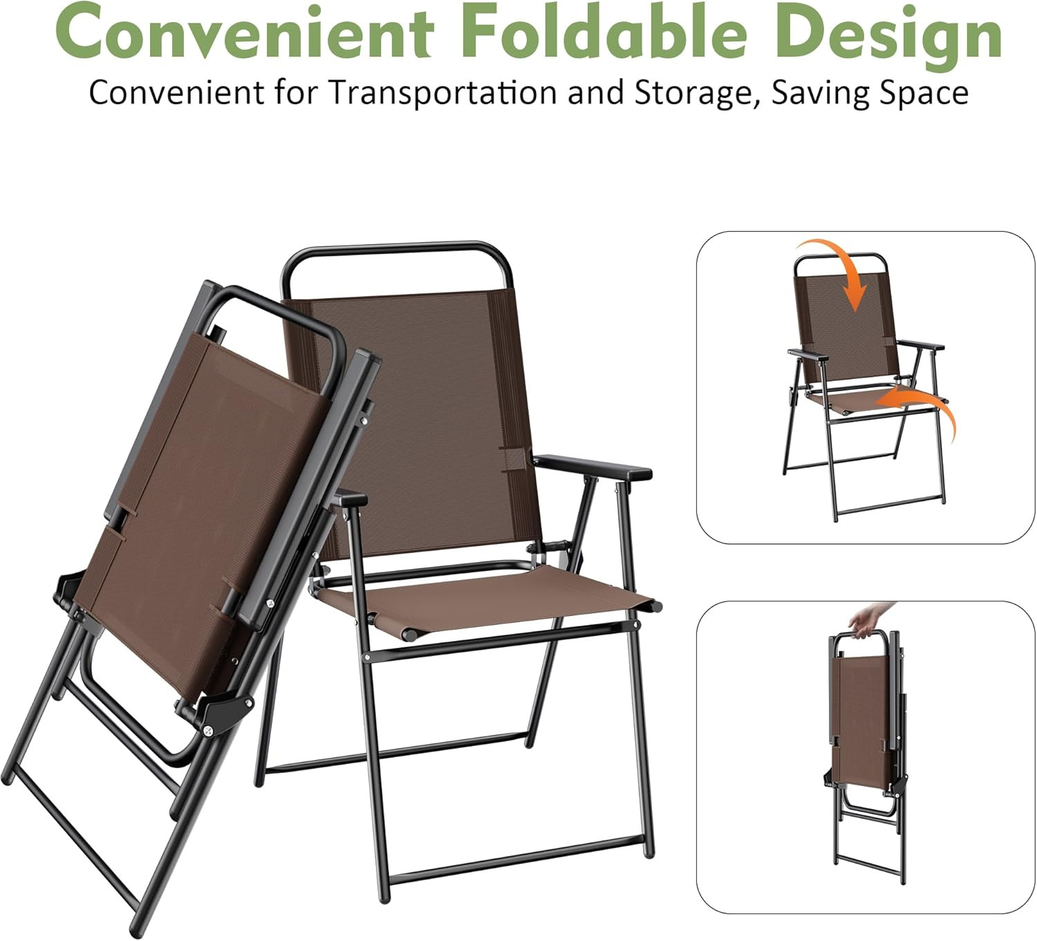 6 Piece Outdoor Patio Furniture Set, Small Outdoor Patio Dining Table and Chairs