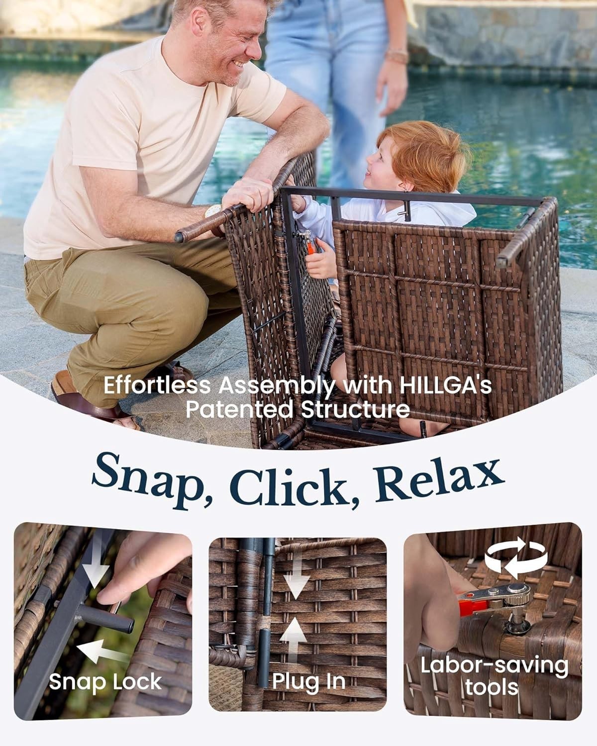 Senior-Friendly 7-Piece Patio Set with Deep Cushions & Weather-Resistant Design