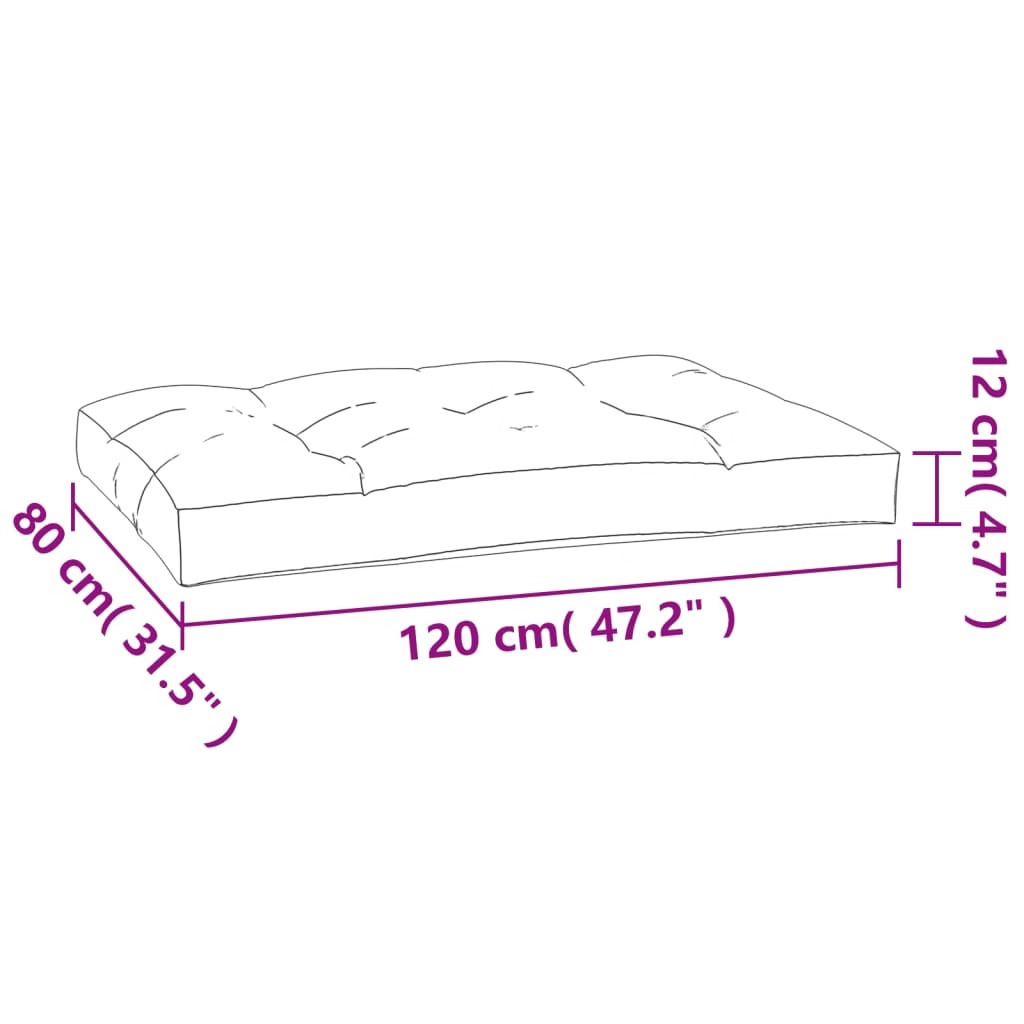 Pallet Cushion Beige 47.2″x31.5″x4.7″ Fabric