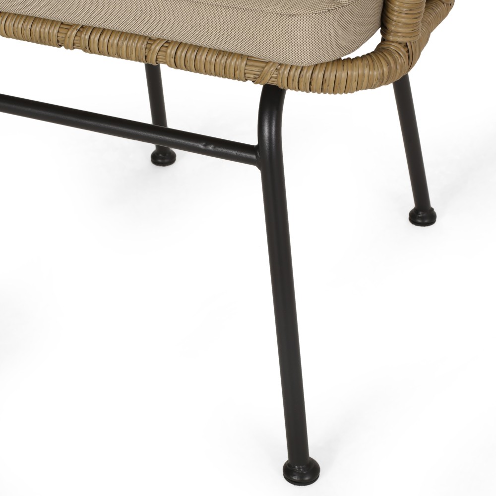 Chair(Brown+Beige) Modern Tub Design Water Resistant Cushions for Outdoor Space