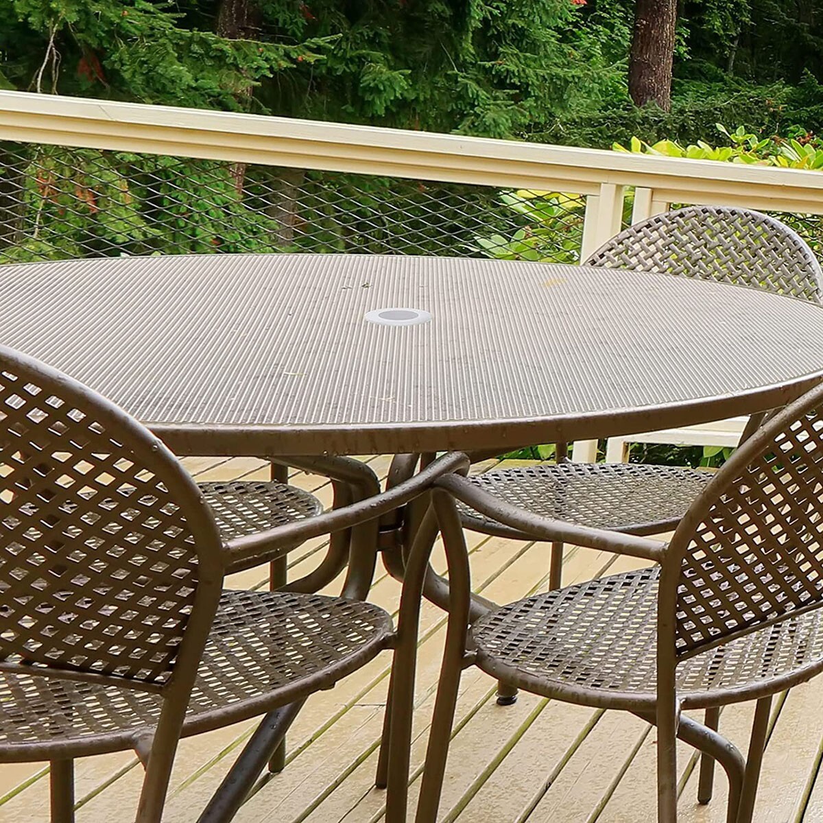2x Clear 2 inch Umbrella Hole Ring Plug Set outdoor glass patio table Furniture