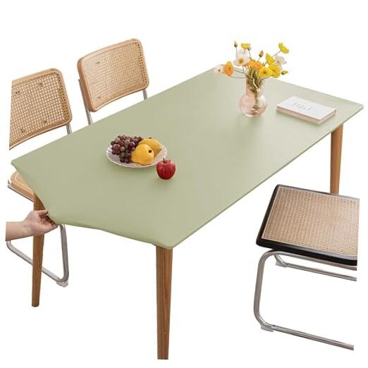 PU Stretch Fitted Rectangle Tablecloth with 59″ x 35″ (Rectangular) Green