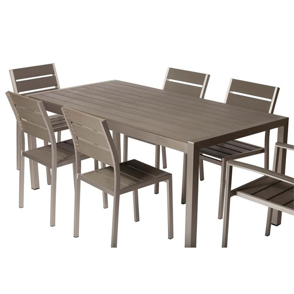 Pangea Home Royal 13-piece Modern Aluminum Patio Sofa Set in Gray