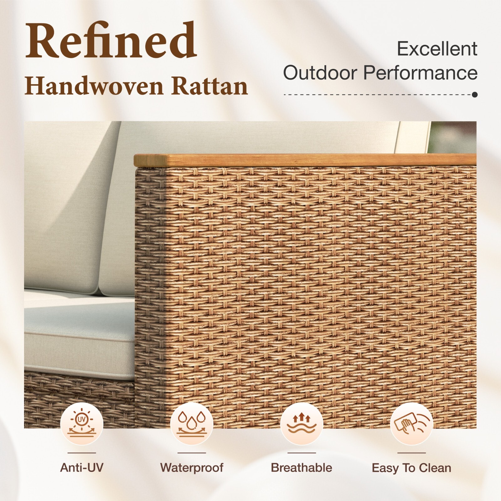 Outdoor Furniture Wicker Furniture Patio Conversation Set Outdoor Rattan Sofa