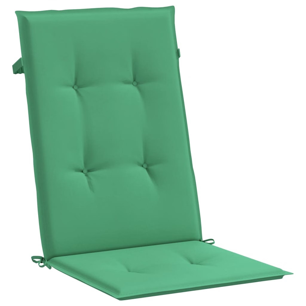 Garden Highback Chair Cushions 4 pcs Green 47.2″x19.7″x1.2″ Fabric