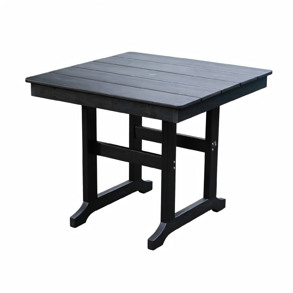 5PCS HDPE Outdoor Dining Set Weather Resistant,1 Table w/ Umbrella Hole&4 Chairs