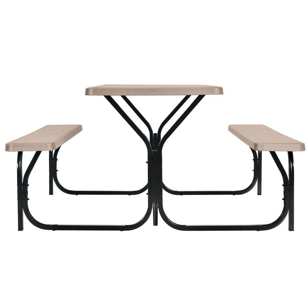 Metal Picnic Table Bench Set Outdoor Patio Garden Camping Dining 4-Seater