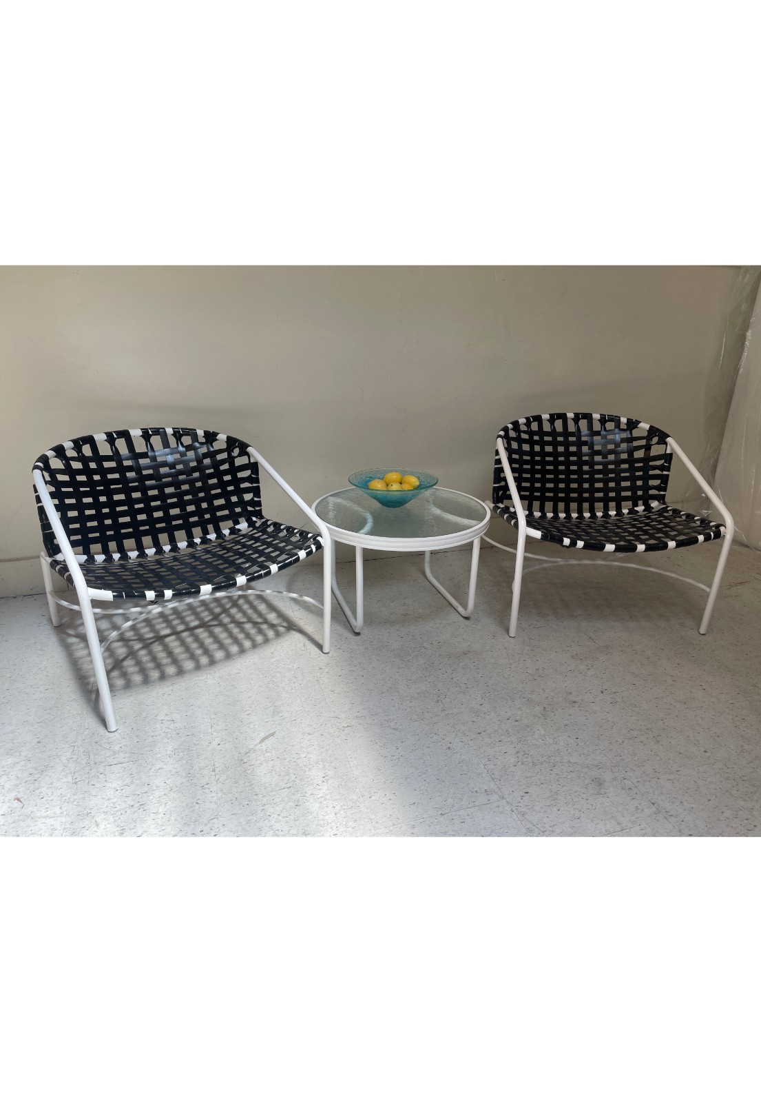 Brown Jordan Kantan Outdoor 3 – Piece Lounge Set w / Lounge Chairs & Side Table