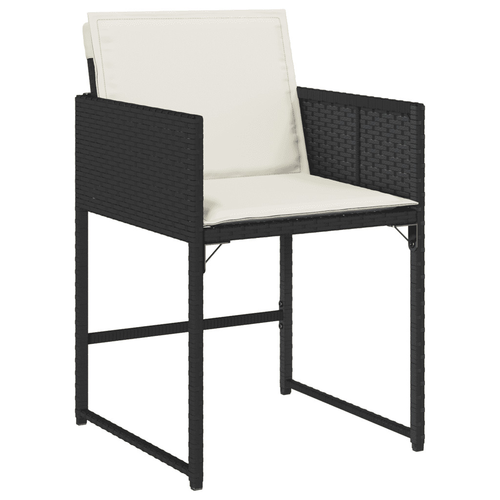 Garden Dining Set Black and brown vidaXL