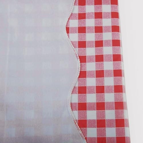 AF60104-014 Vinyl Tablecloth 104″ x 60″ (Rectangular) Red and White Checkered