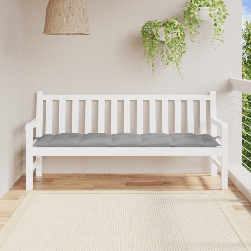 Garden Bench Cushion Gray Oxford fabric (100% polyester)