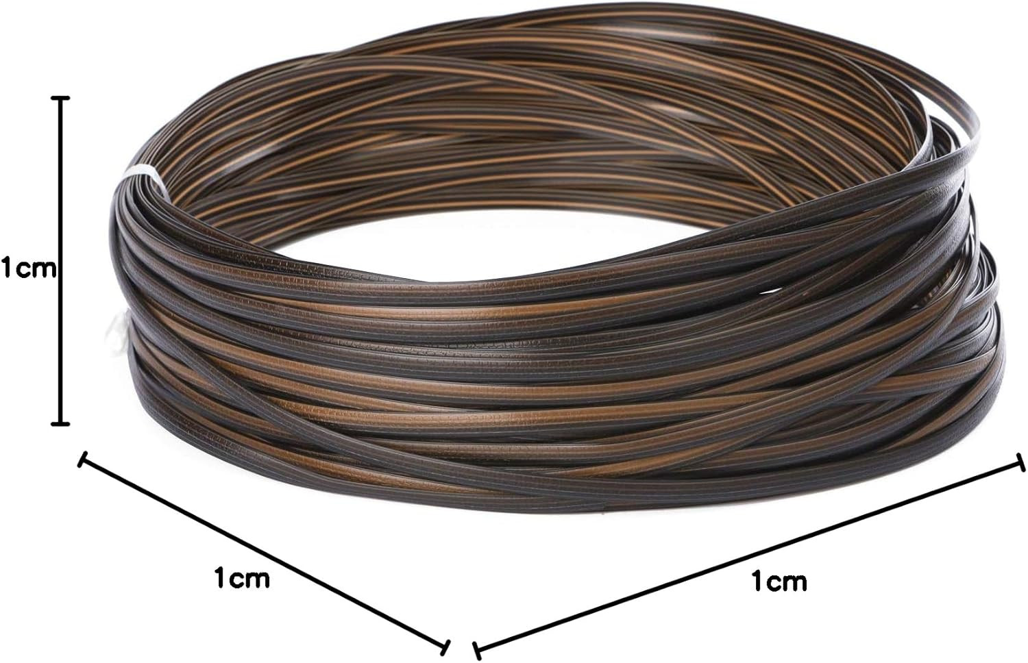 120 Ft Wicker Repair Kit, Plastic Wicker Repair Supplies, Gradient Dark Brown wi