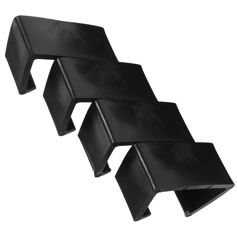 4Pcs Black Wicker Chair Fasteners and Sofa Clamps for Secure Outdoor Furniture