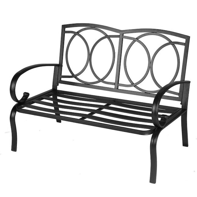Dark Blue 2 Piece Patio Loveseat Set with Cushions Home Furniture Yard Garden