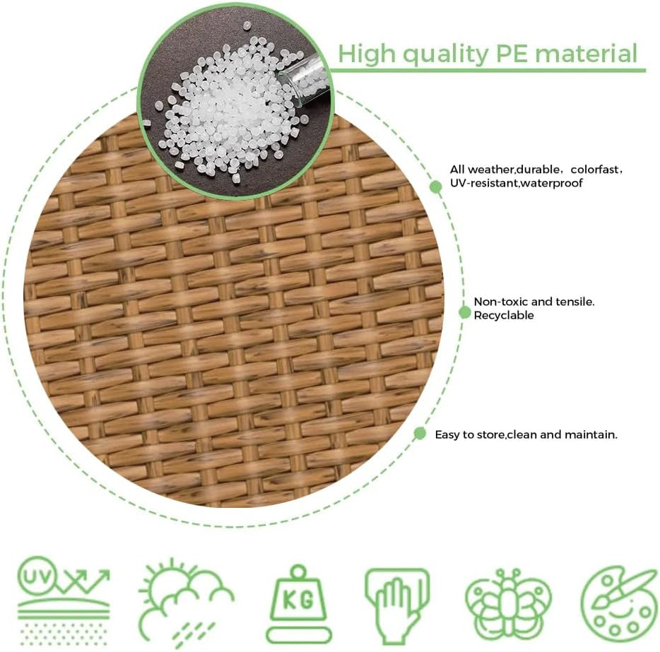 130 Ft Wicker Repair Supplies, Wicker Repair Kit, Plastic Rattan Material for Pa