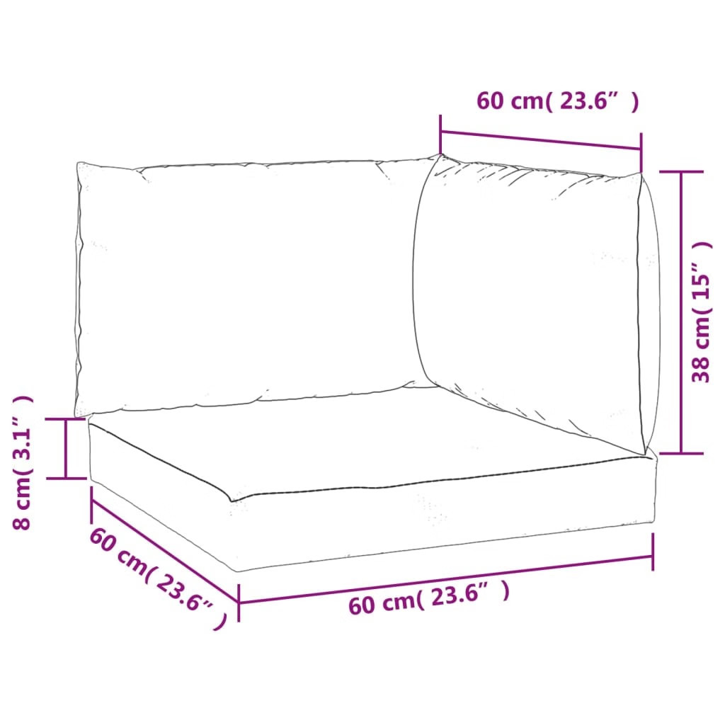 Pallet Cushions 3 pcs Gray Oxford Fabric