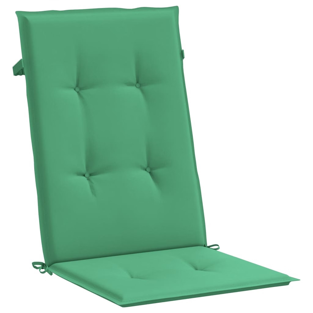 Garden Highback Chair Cushions 2 pcs Green 47.2″x19.7″x1.2″ Fabric