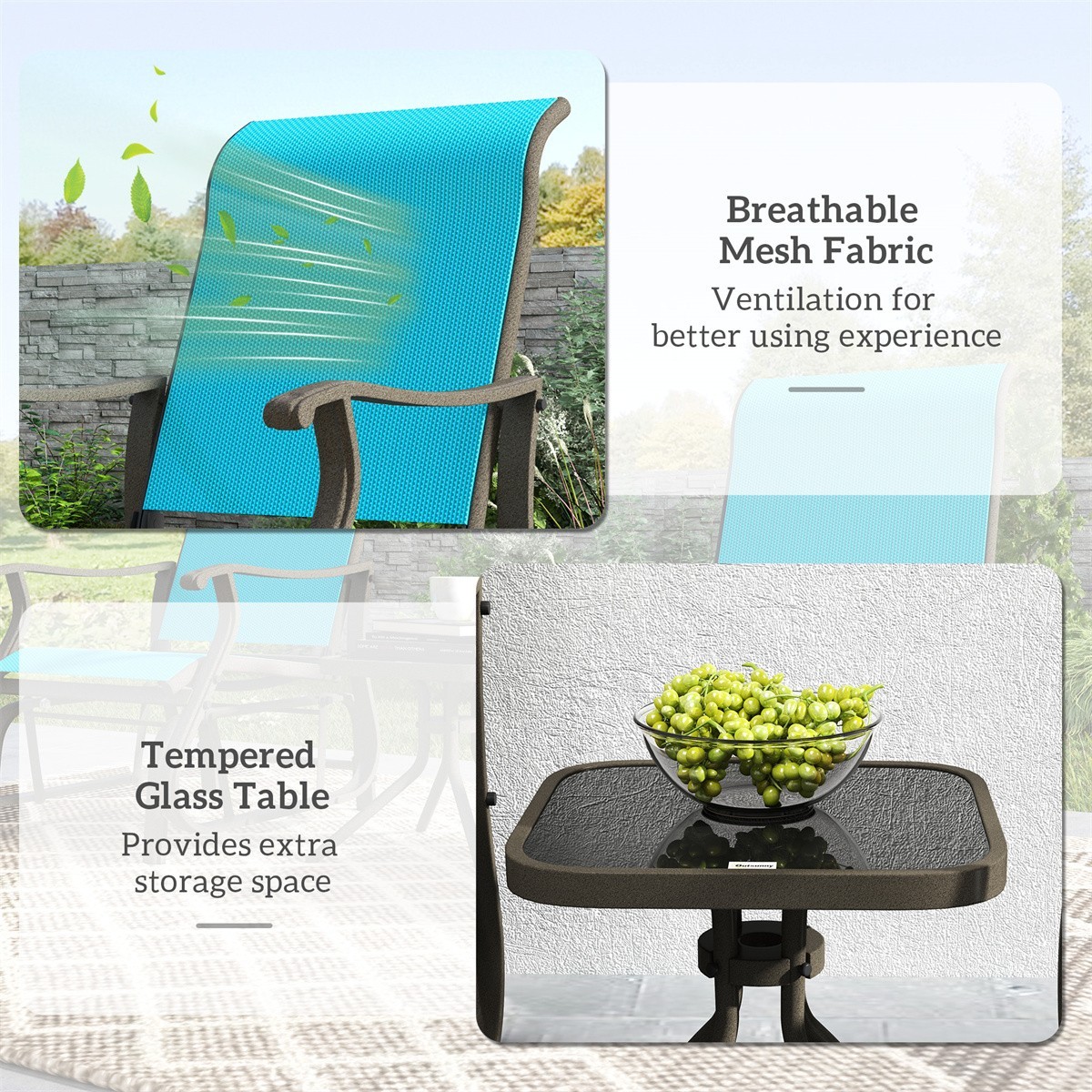 ❄️FREE SHIPPING!❄️2 Outdoor Chairs +Small Table 4 Patio, Porch, Pool, Lawn, etc!