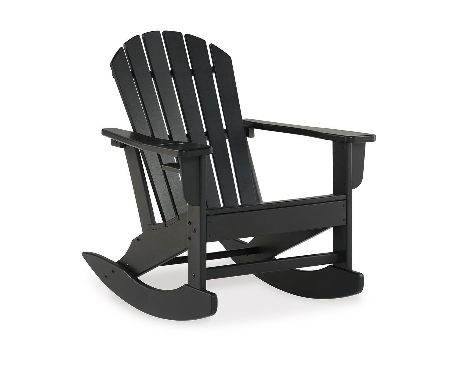 Signature Design by Ashley Outdoor Patio Adirondack Rocking Chair, Black