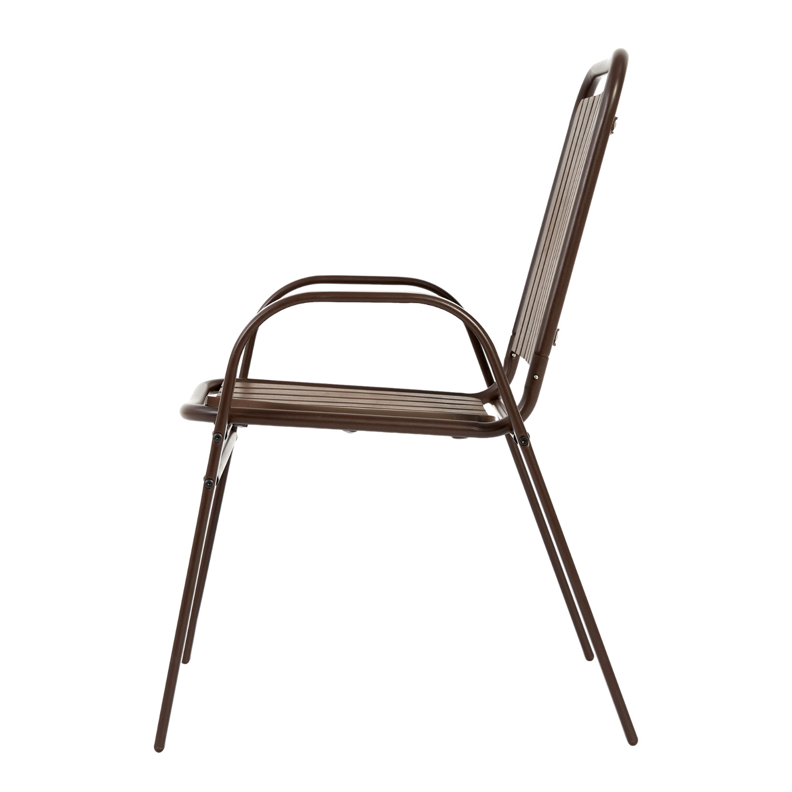 5 PCS Outdoor Dining Set Patio Table Chairs Furniture Set Garden Armchairs Brown
