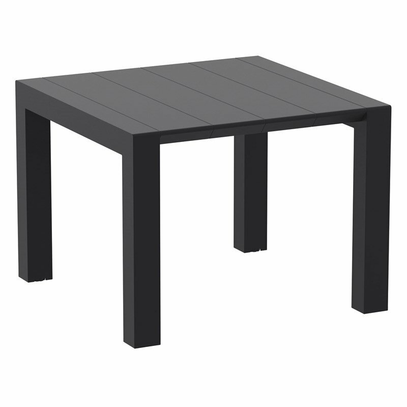 Compamia Vegas 55″ Extendable Patio Dining Table in Black