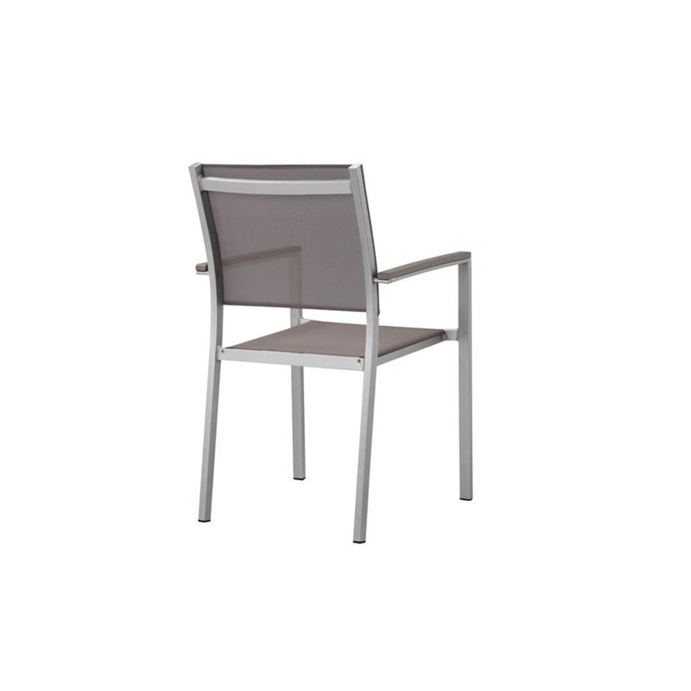 Pemberly Row 13-piece Modern Aluminum Patio Dining Set in Gray