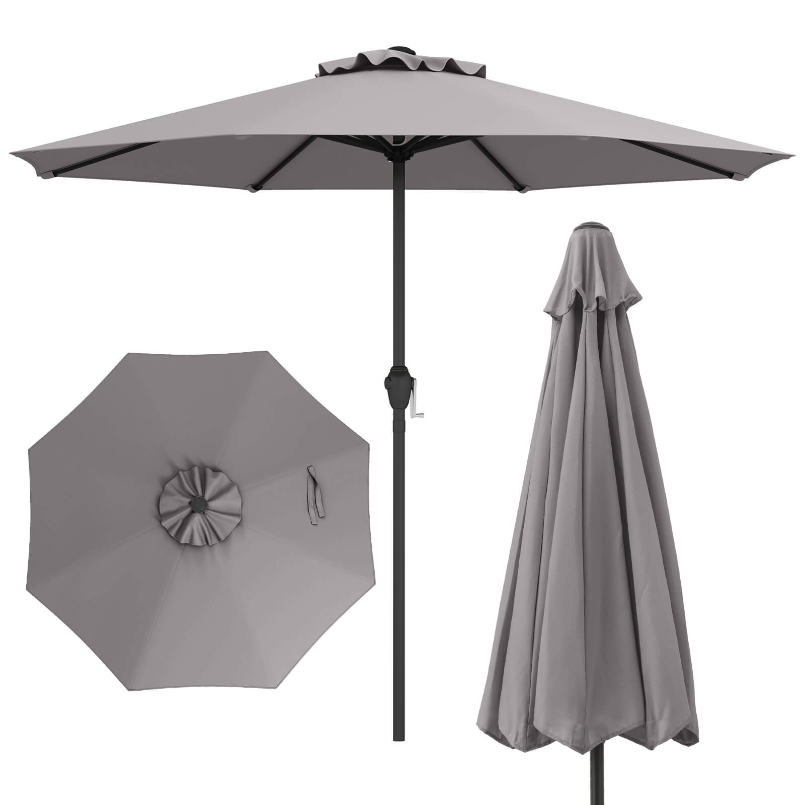 Outdoor Patio Umbrella Modern Table Umbrella w/8 Heavy Duty Ribs Sun-proof