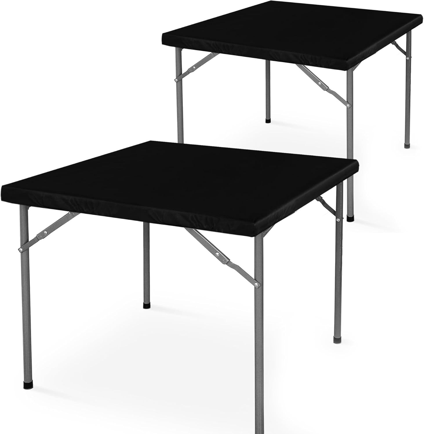 Square Fitted Table Cover Card Tablecloth 34×34 inch, 2 Packs Waterproof