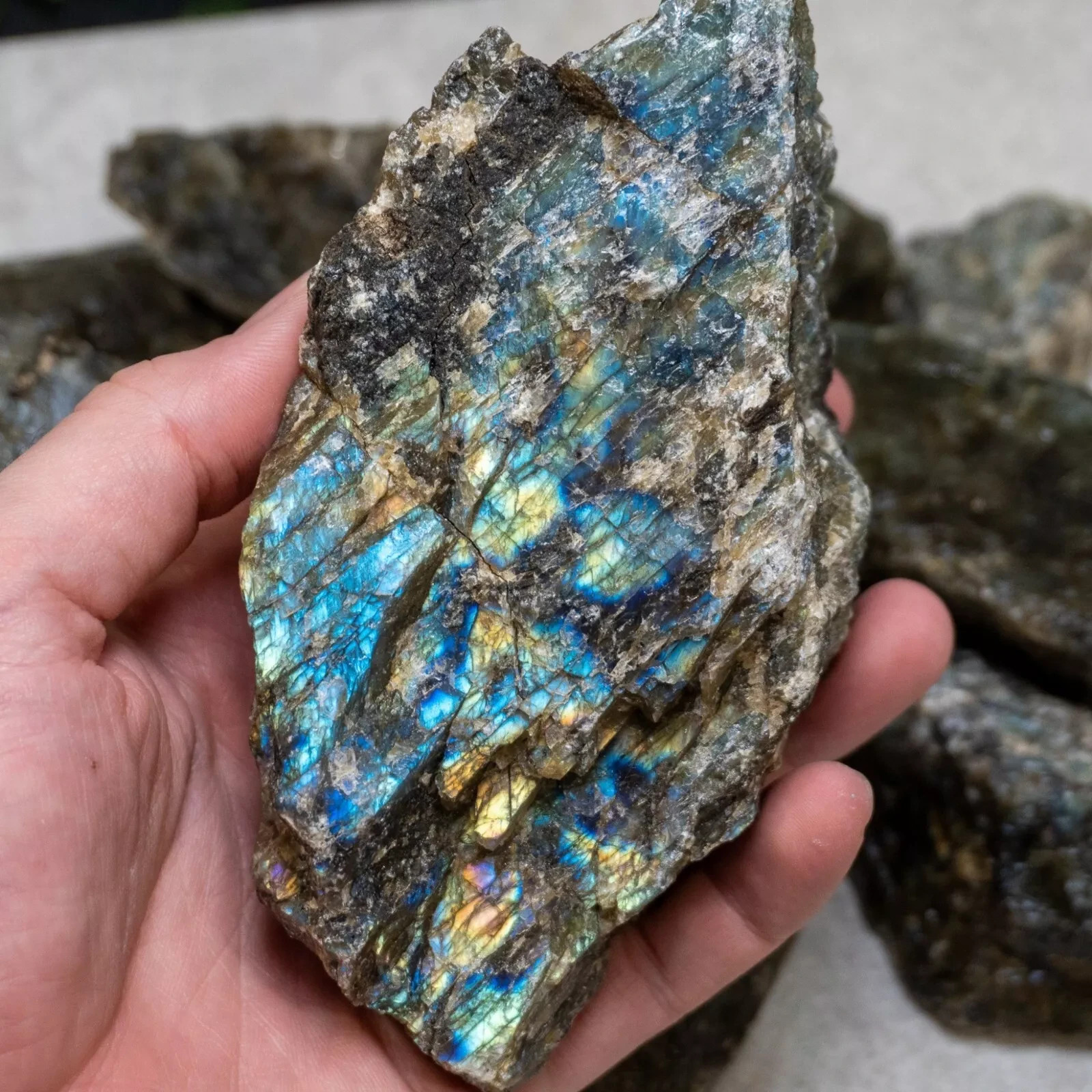 48″ x 30″ Labradorite Table semi precious stones handmade Patio Marble Table