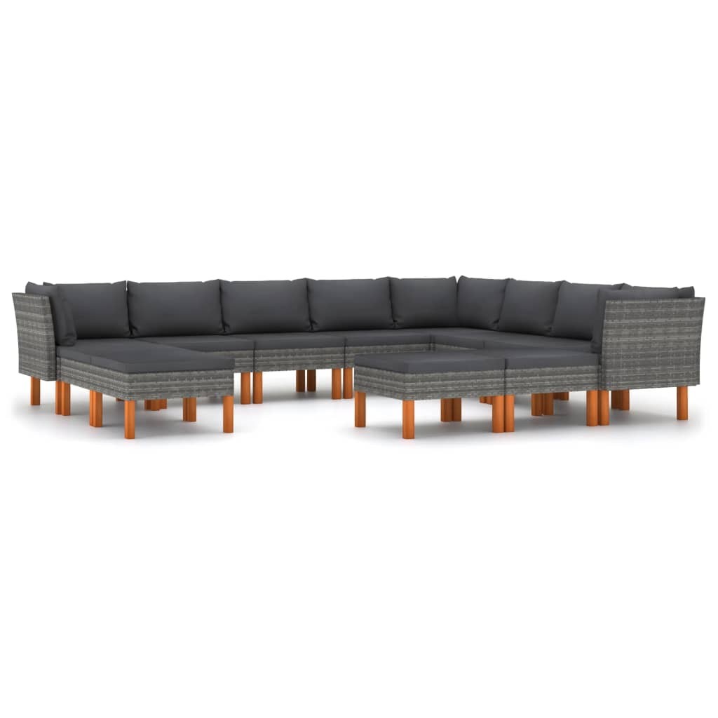 Patio Lounge Set 8 Piece Sectional Sofa with Cushions Solid Wood Pine vidaXL