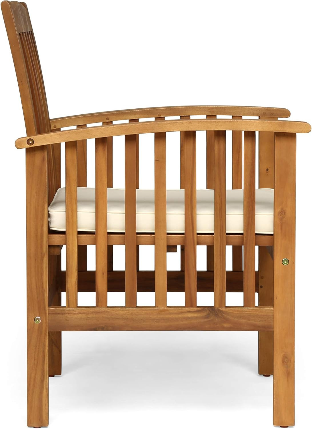 Phoenix Acacia Patio Dining Chairs, Acacia Wood with Outdoor Cushions, Brown Pat