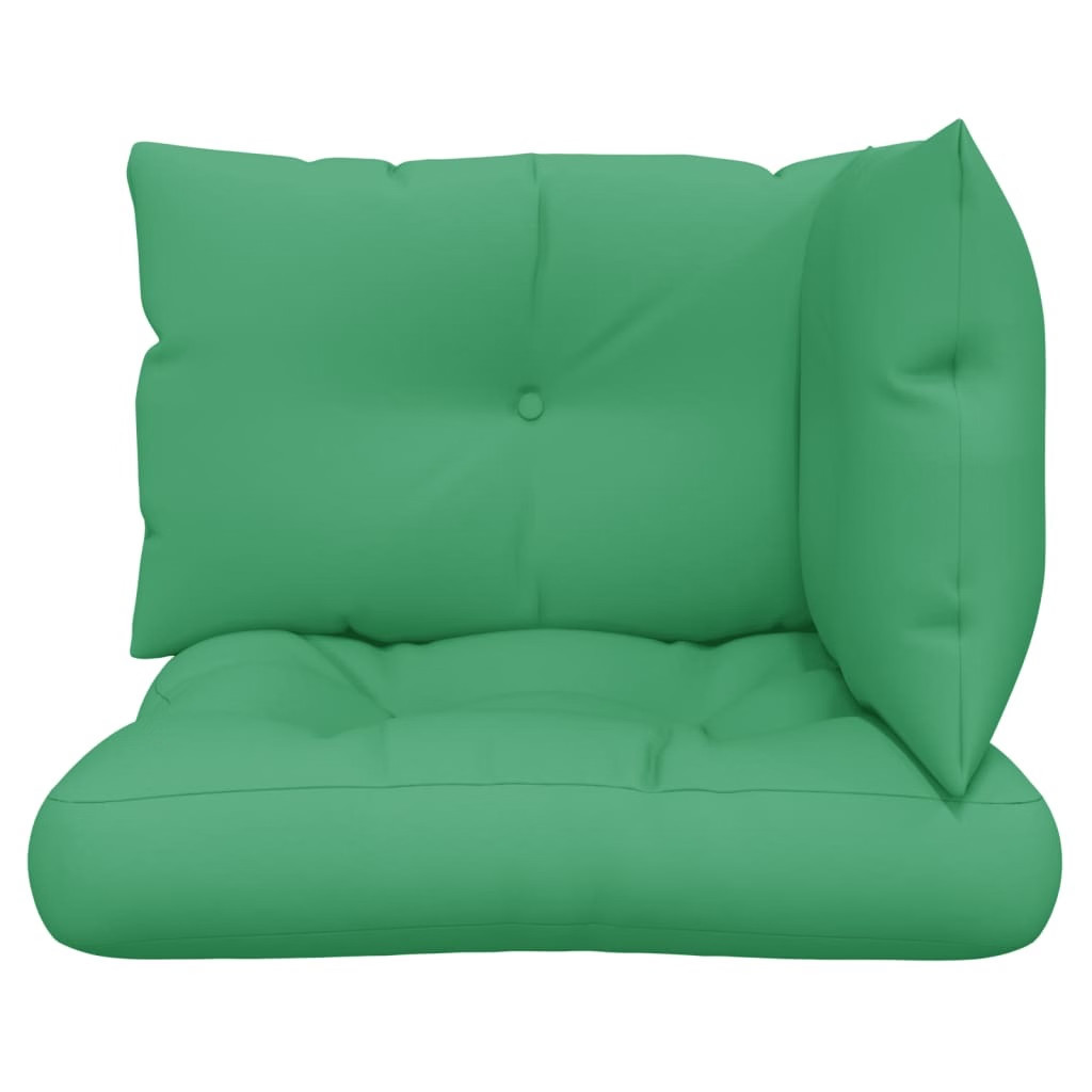 Pallet Cushions 3 pcs Green Fabric