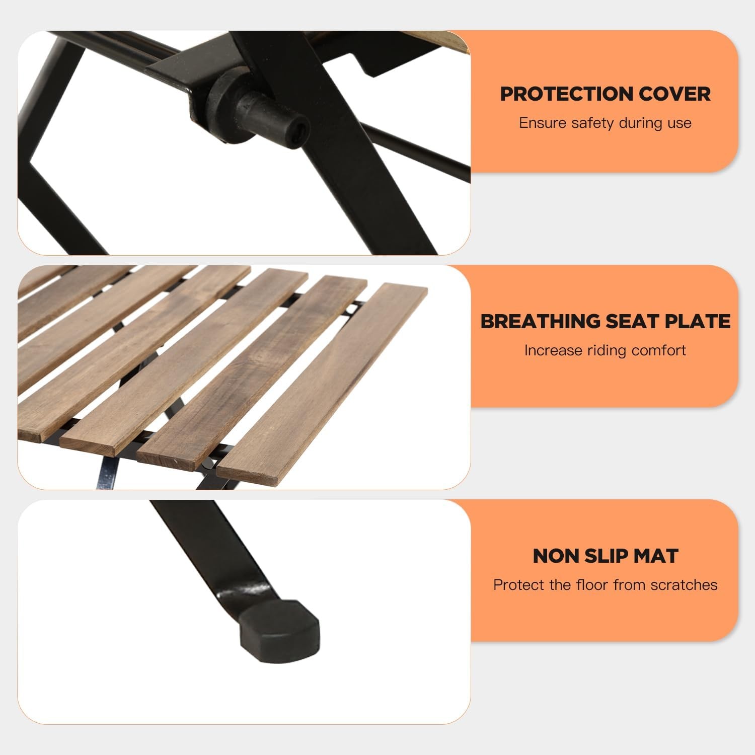 FDW 3-Pc Folding Patio Bistro Set, All-Weather Outdoor Furniture (Brown)