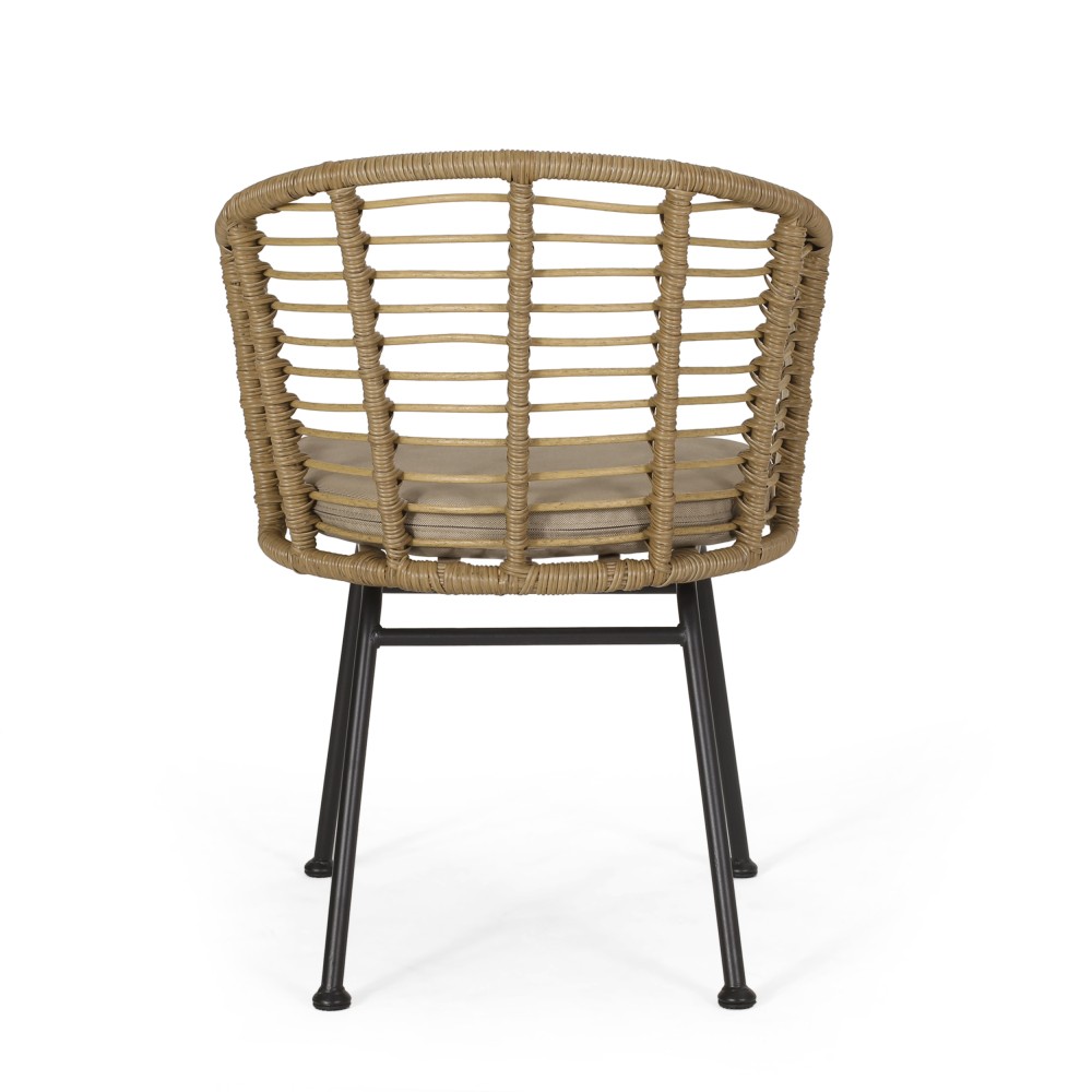 Chair(Brown+Beige) Modern Tub Design Water Resistant Cushions for Outdoor Space