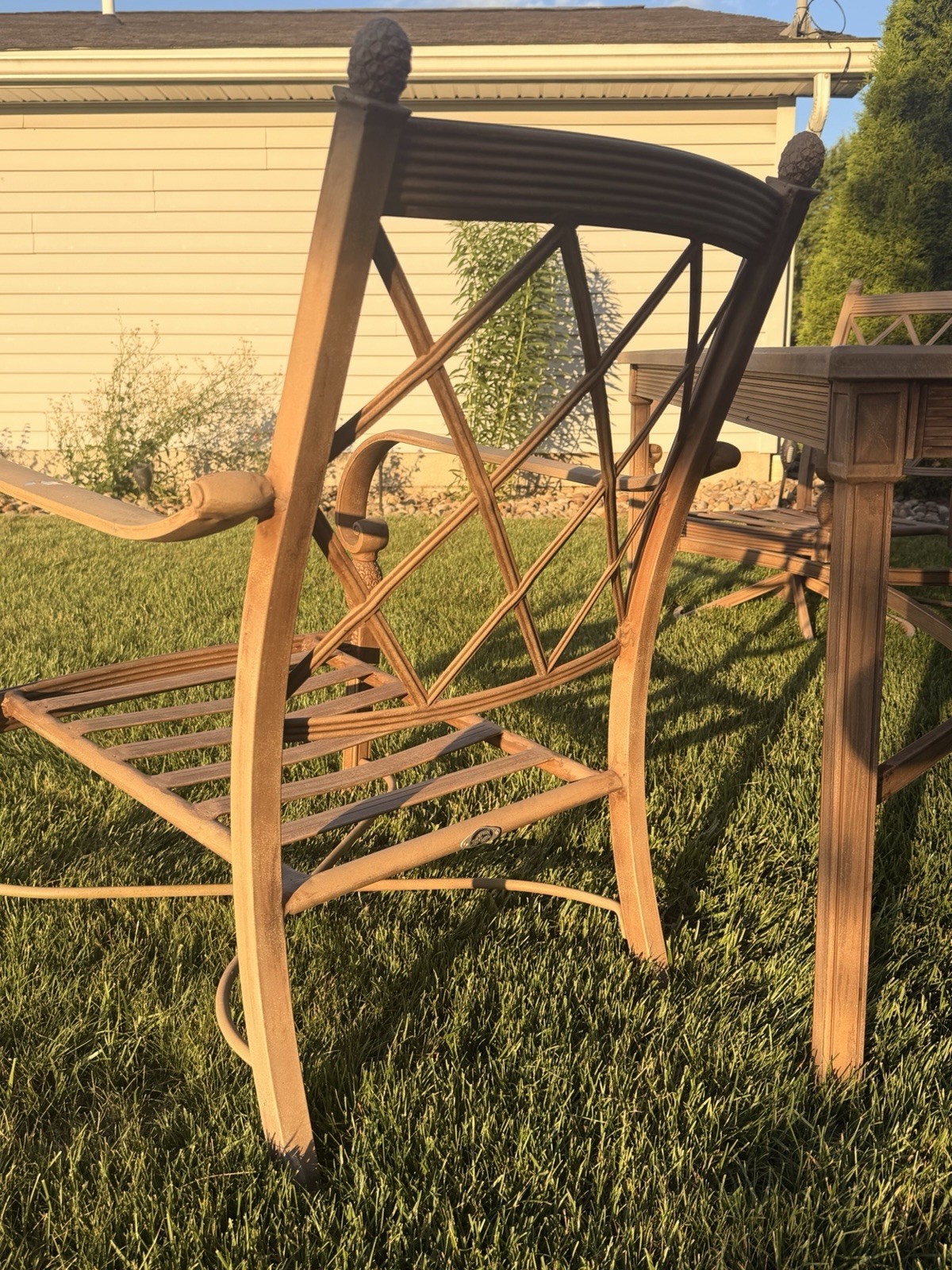 Hampton Bay 7-Piece Patio Set. Glass Table & 2 Swivel 4 Stationary Chairs.