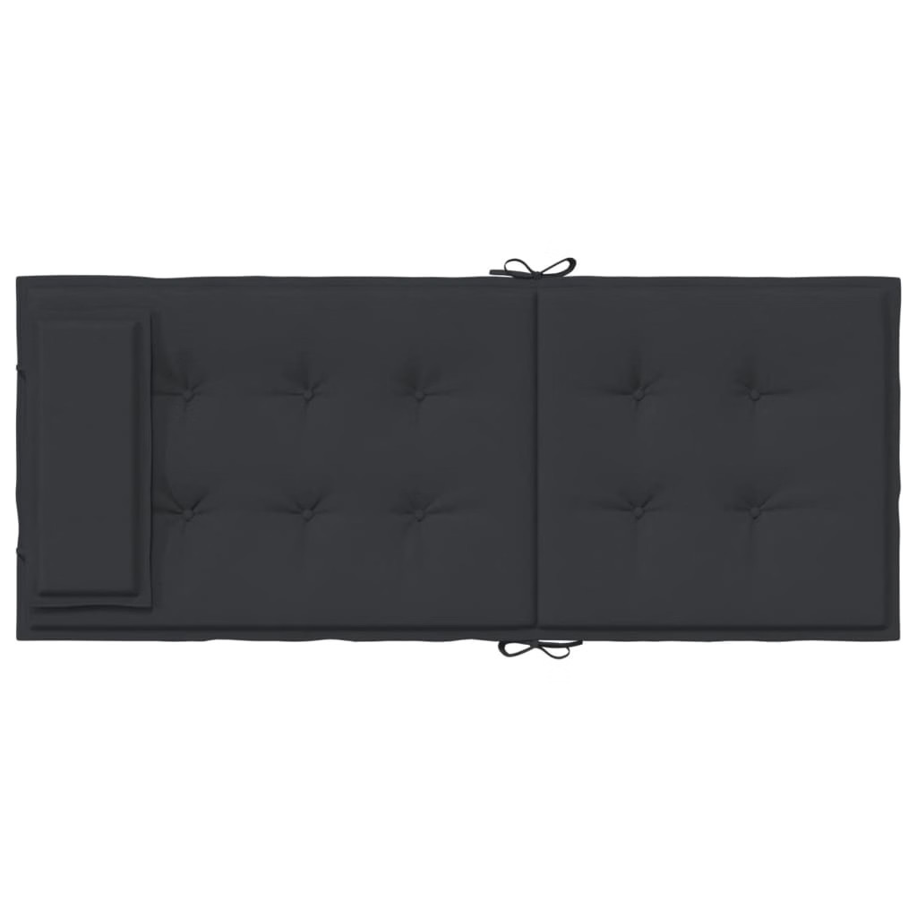 Highback Chair Cushions 4 pcs Black Oxford Fabric