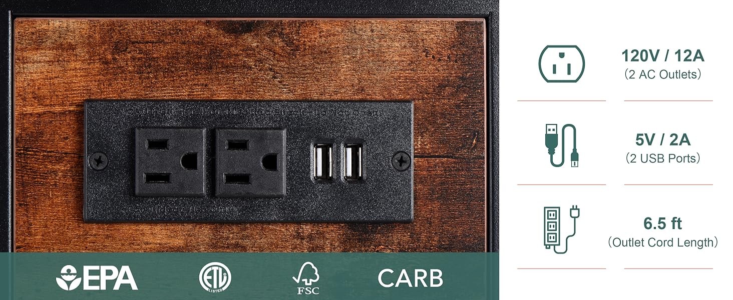 End Table with Charging Stat, Flip Side Table with USB