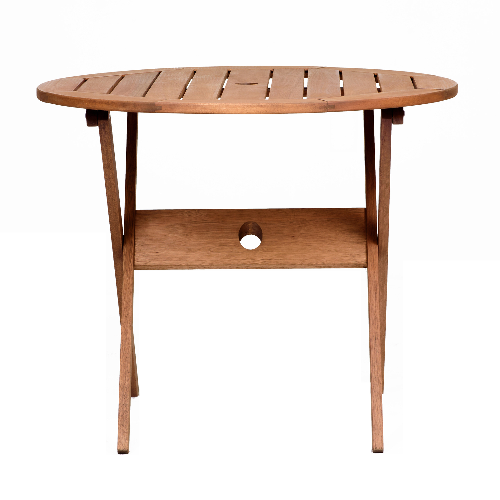 Amazonia Blomard 3-Piece Outdoor Dining Set | Eucalyptus | Brown Chairs