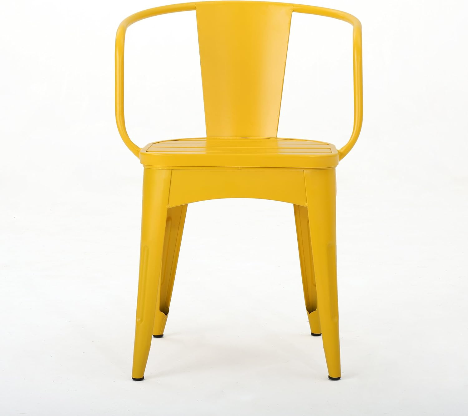 Colmar Outdoor Iron Bistro Set, 3-Pcs Set, Matte Yellow