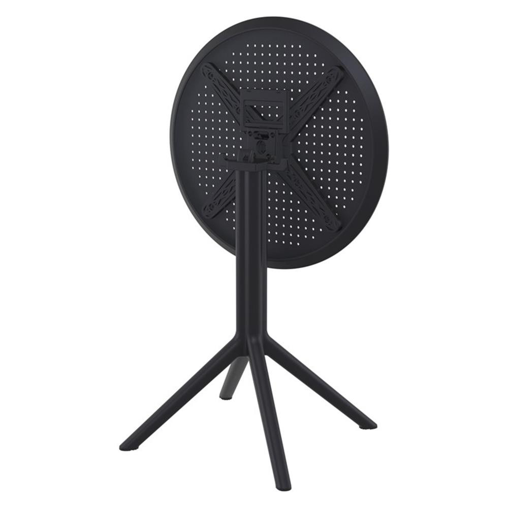 Compamia Sky Round Folding Table 24 inch in Black finish