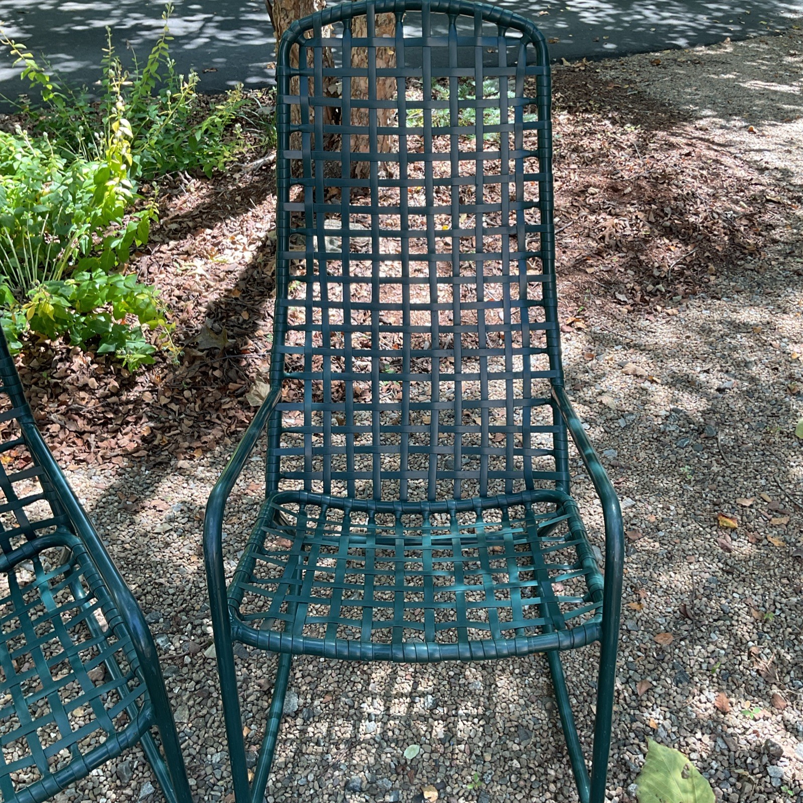 Vintage Brown Jordan Tamiami Rocking Chair And Armchair Dark Green Patio Outdoor