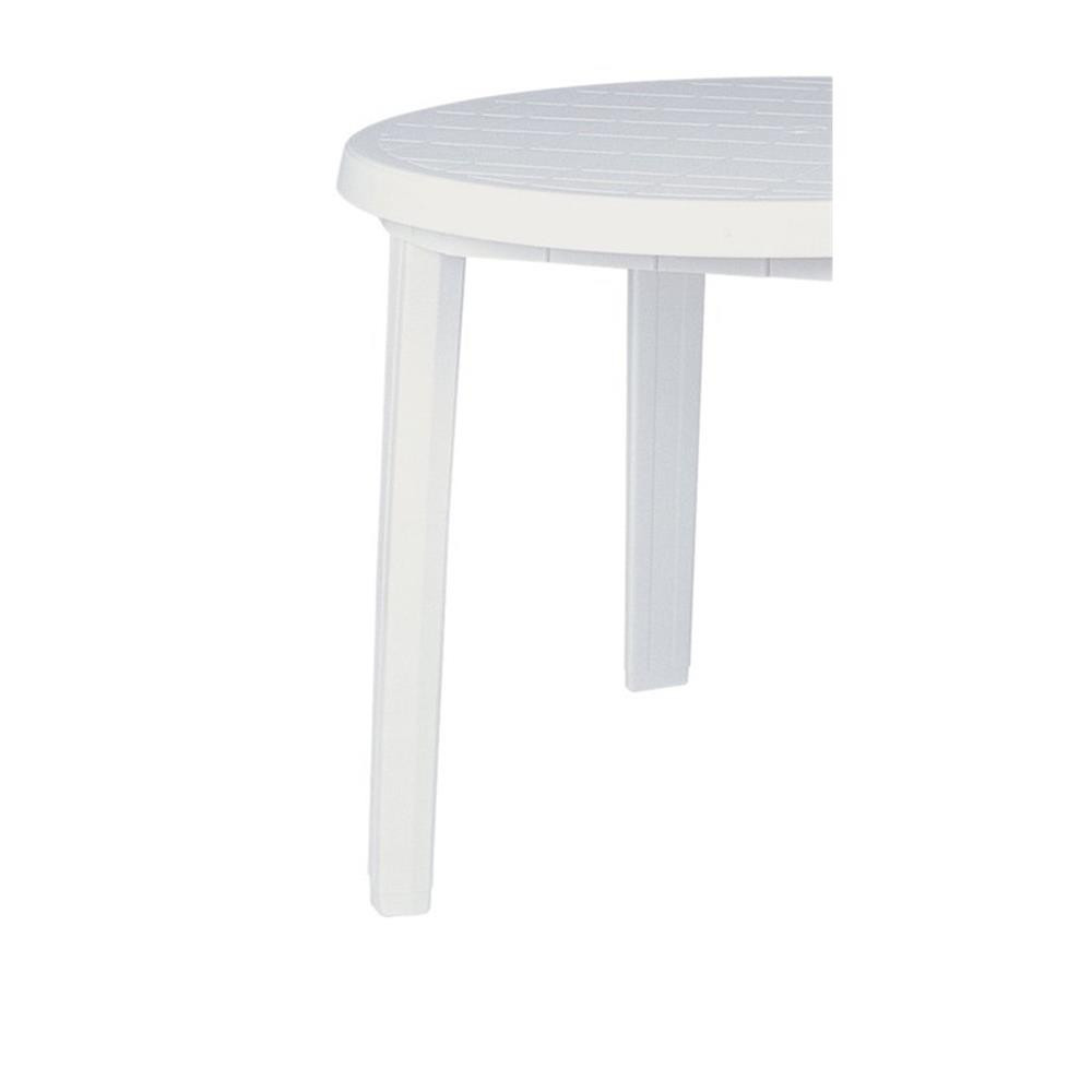Compamia Ronda 36″ Round Resin Patio Dining Table in White