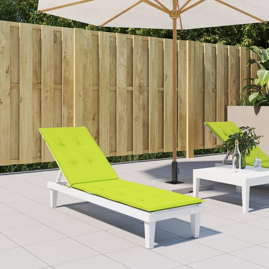vidaXL Deck Chair Cushion Bright Green (29.5″+41.3″)x19.7″x1.6″