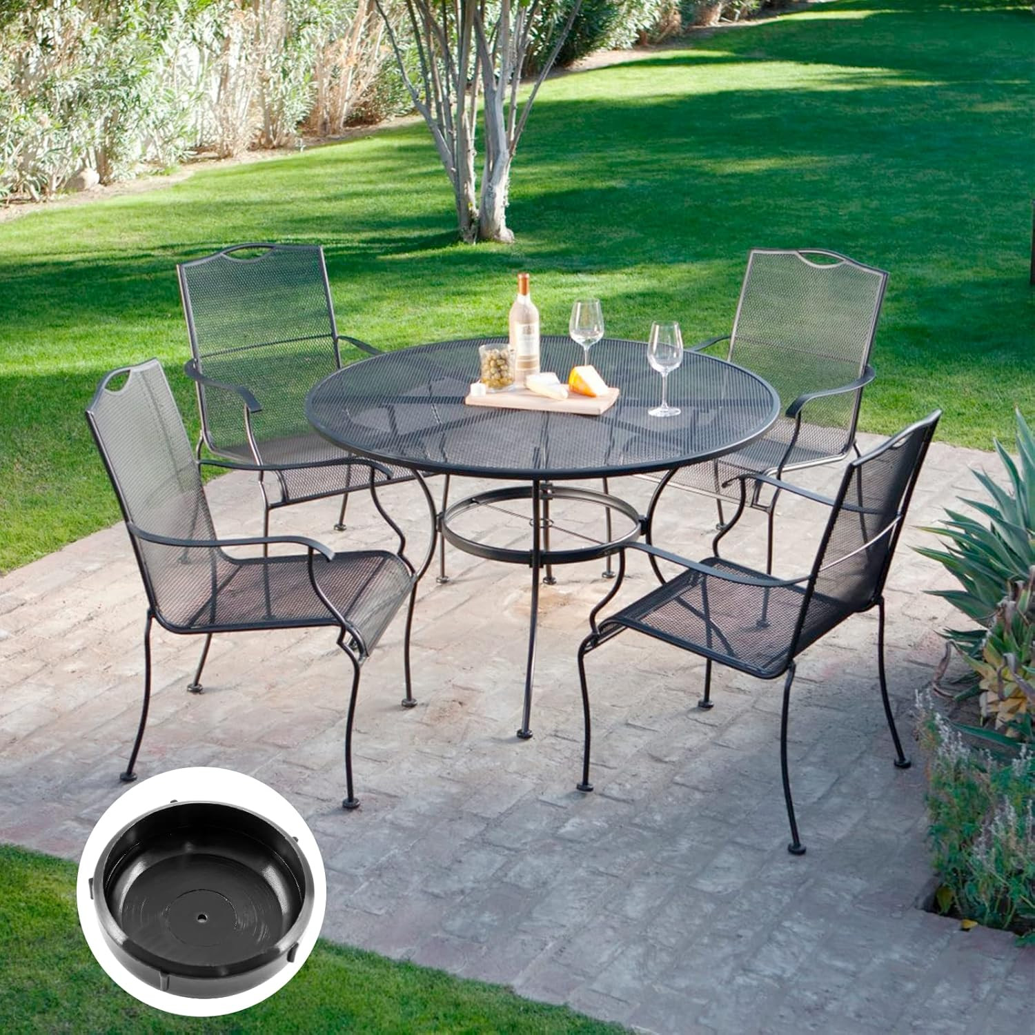 40 Pcs 1-1/2″ Wrought Iron Patio Furniture Feet Caps Outdoor Patio Chair Glides