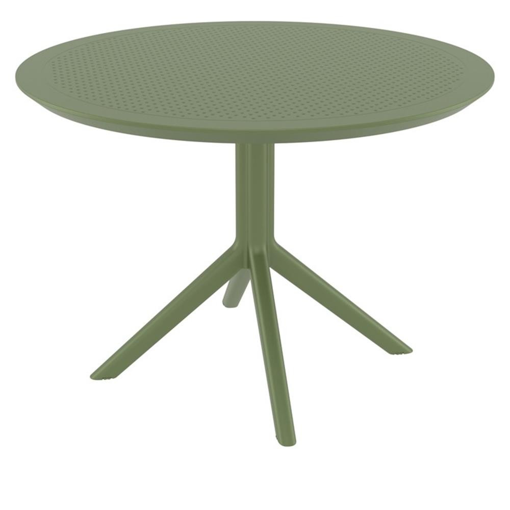 Compamia Sky Round Dining Table 42 inch Olive Green