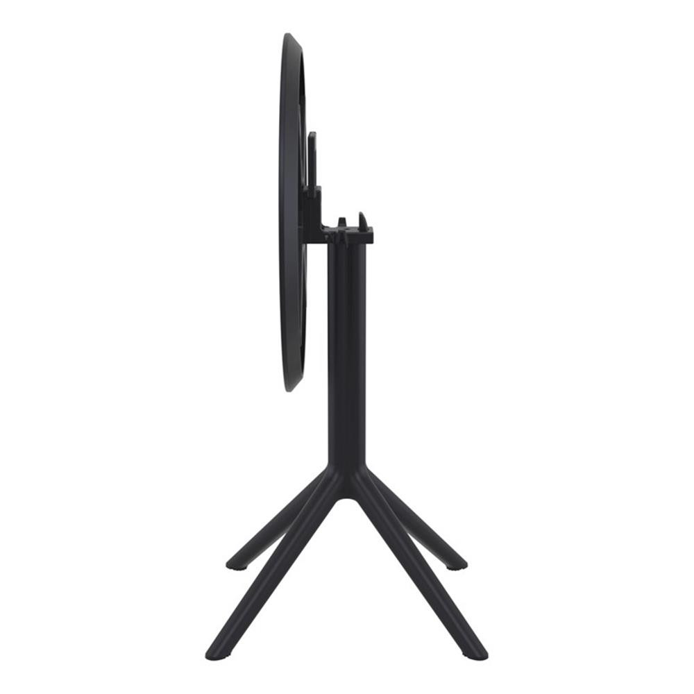Compamia Sky Round Folding Table 24 inch in Black finish