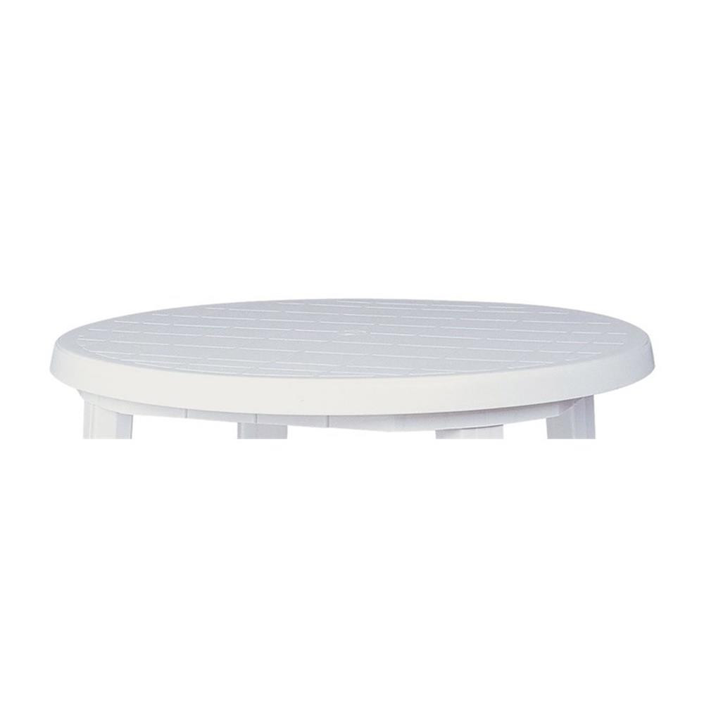 Compamia Ronda 36″ Round Resin Patio Dining Table in White
