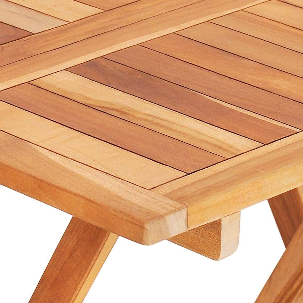 Patio Bistro Set Outdoor Bistro Table Chair 3 Piece Solid Teak Wood vidaXL